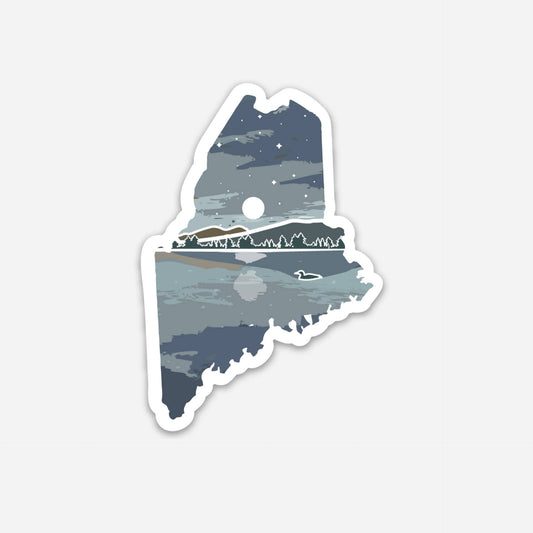 Sticker - Maine Starry Night