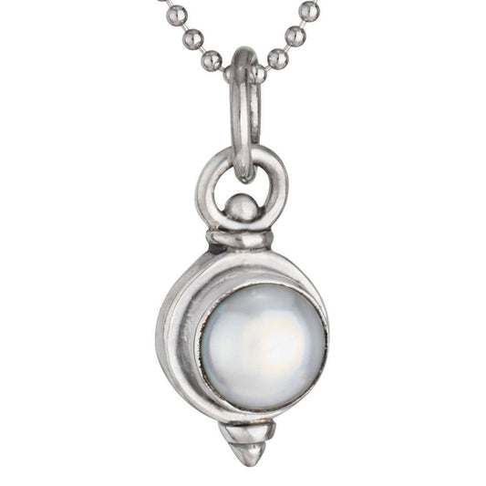 June Birthstone Pearl Sterling Silver Necklace