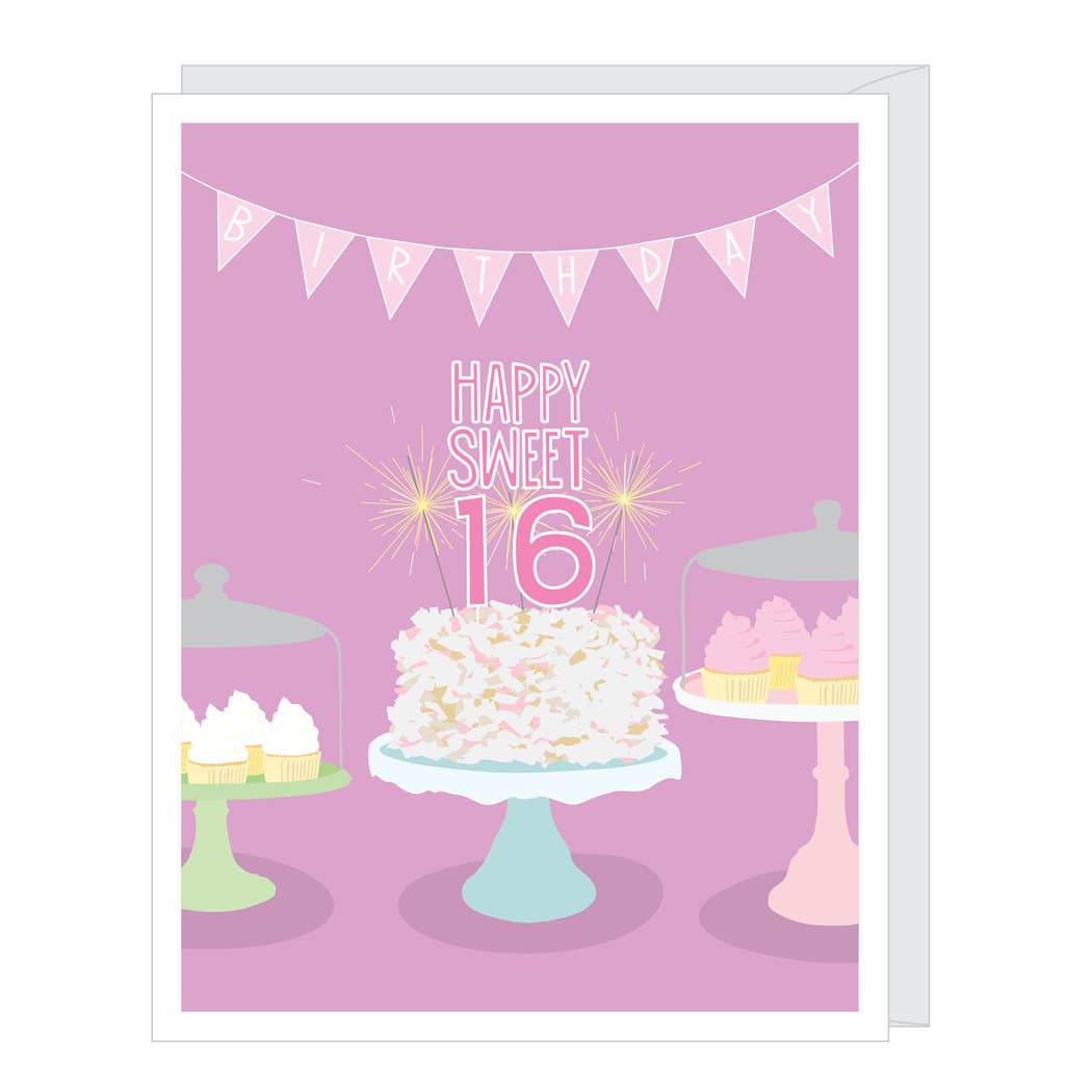 Card - Birthday - 16th Birthday - Sweet