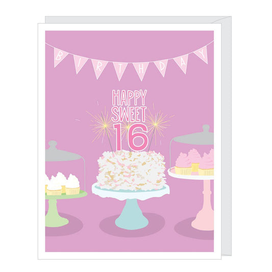 Card - Birthday - 16th Birthday - Sweet