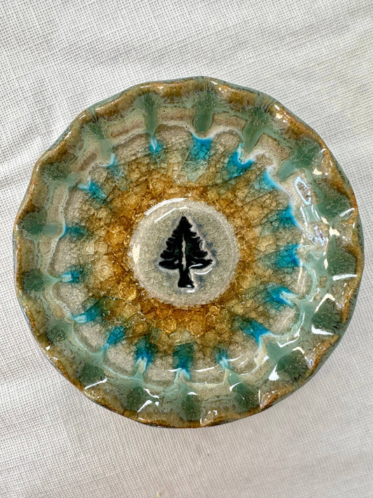 Dish/Candle Holder - Pine Tree
