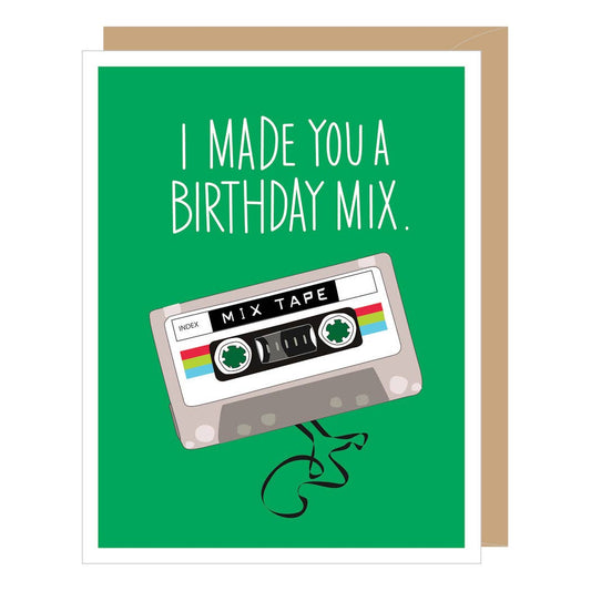 Card - Birthday - Old School Mix Tape