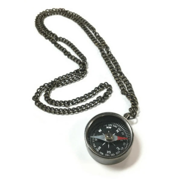 Compass w/ Chain & Leather Pouch - Courage Dear Heart