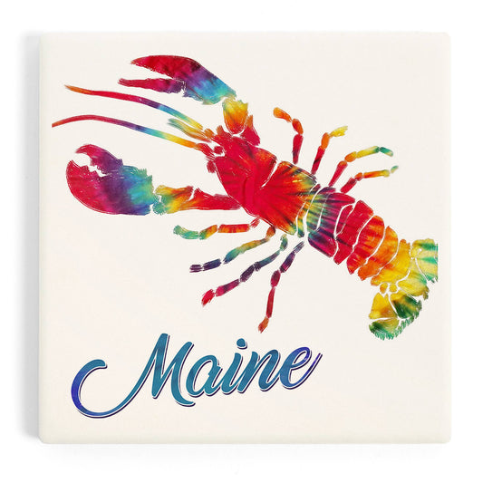 Coaster - Ceramic - Maine - Lobster Tie Dye