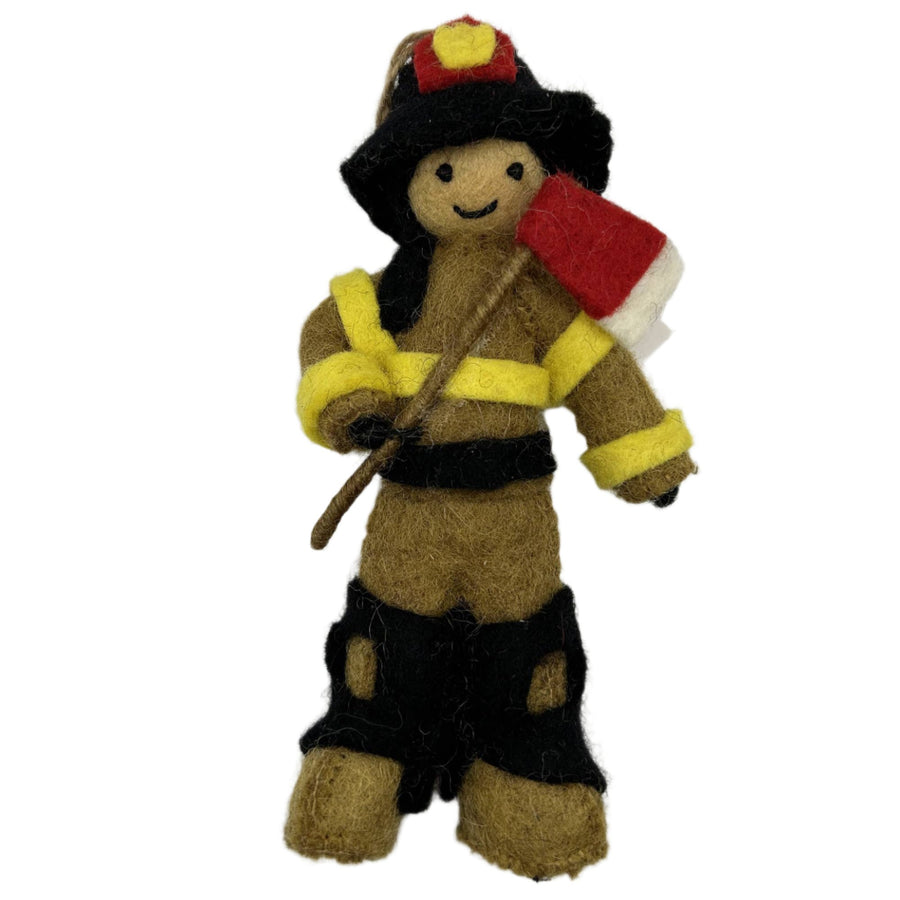 Felted Wool "Firefighter Frank" ornament
