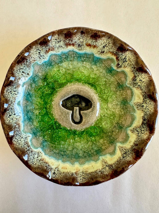 Dish/Candle Holder -  Mushroom