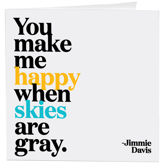 Card - You Make Me Happy (Jimmie Davis)