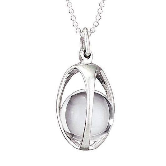 Quartz Confined Sterling Silver Necklace