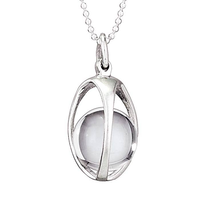 Quartz Confined Sterling Silver Necklace