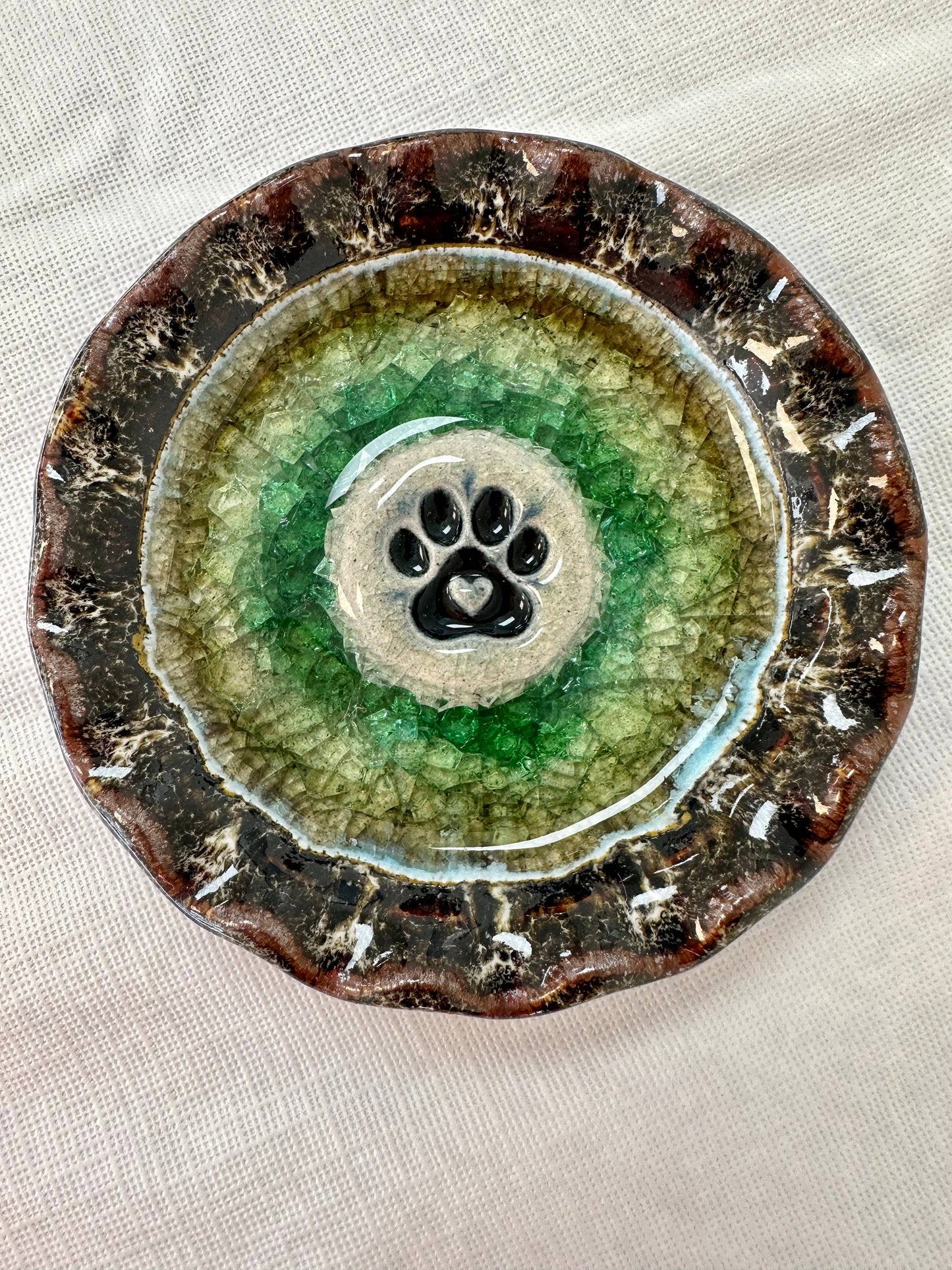 Dish/Candle Holder - Dog Paw
