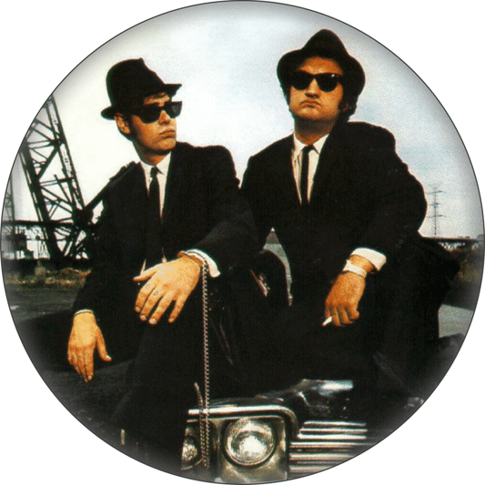 Button - Blues Brothers - Sitting On Car