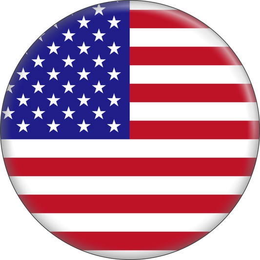 Button - USA American Flag