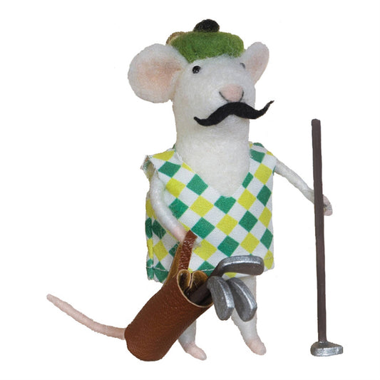 Ornament - Felt Golfer Mouse