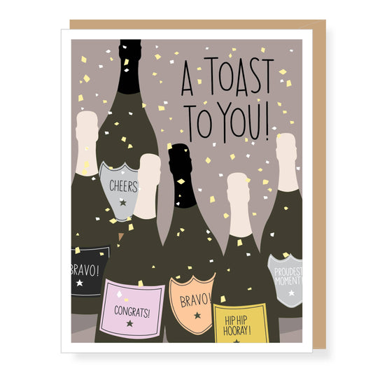 Card - Congrats - Champagne Toast To You