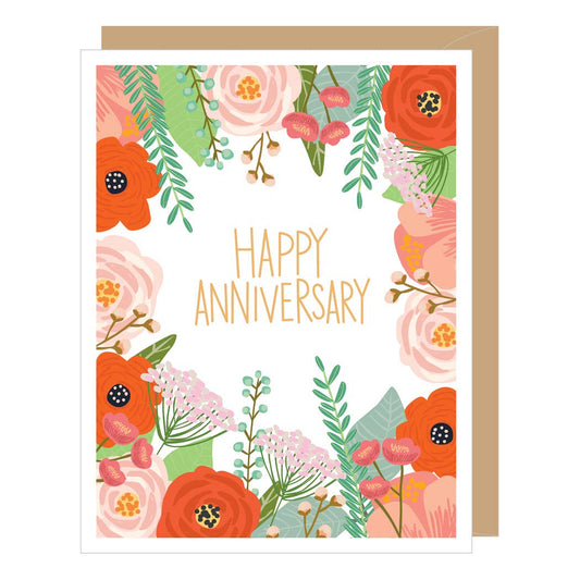 Card - Anniversary - Floral