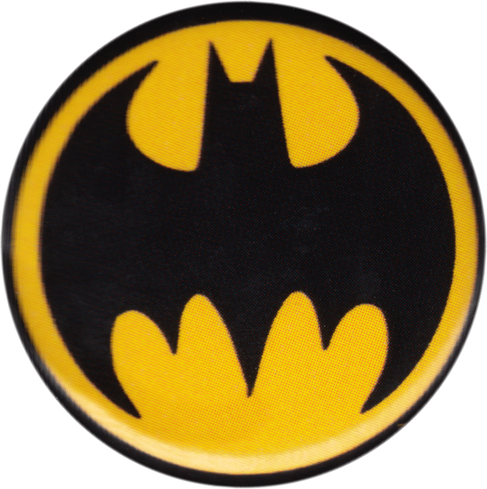 Button - Batman - Bat-Signal On Orange