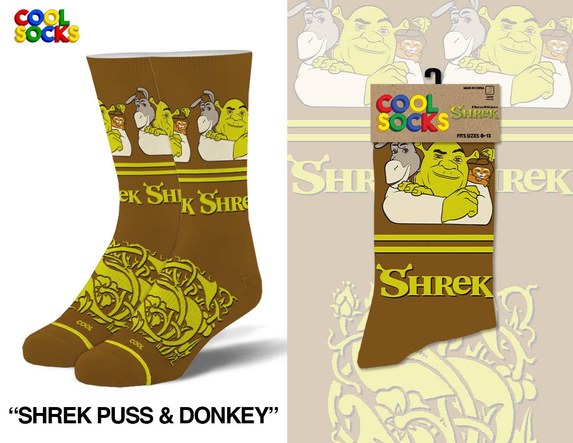 Shrek & Donkey - Mens Crew Folded