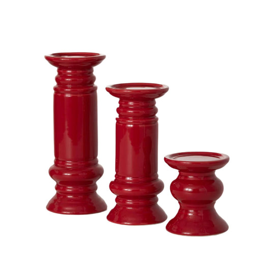 Pillar Candle Holders - Set of 3