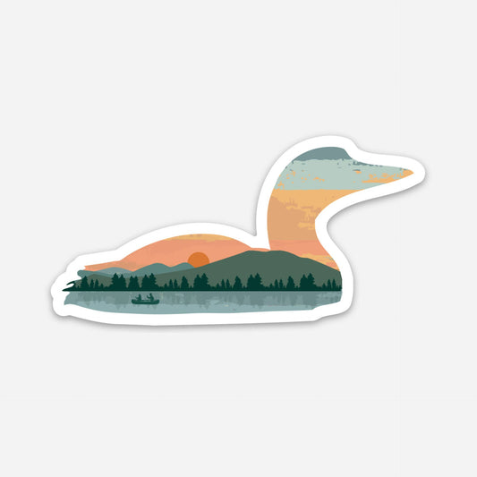 Sticker - Maine Loon Sunset