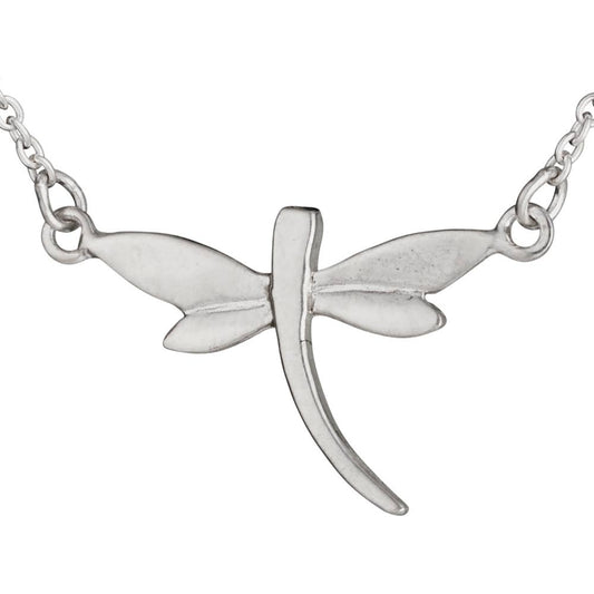 Shiny Dragonfly Sterling Silver Necklace