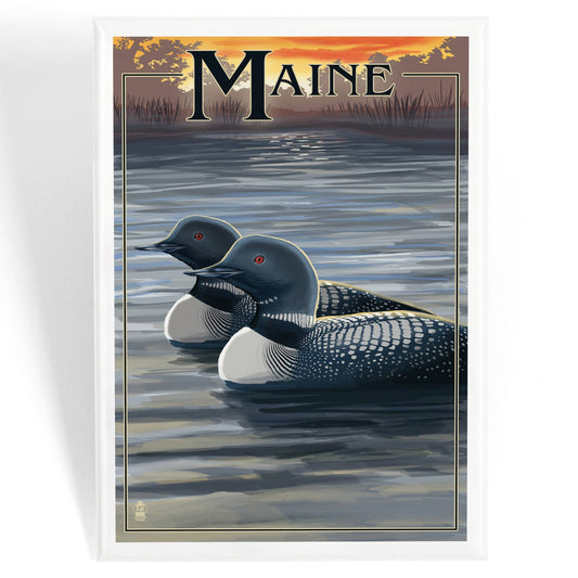 Magnet - Maine - Loon Family