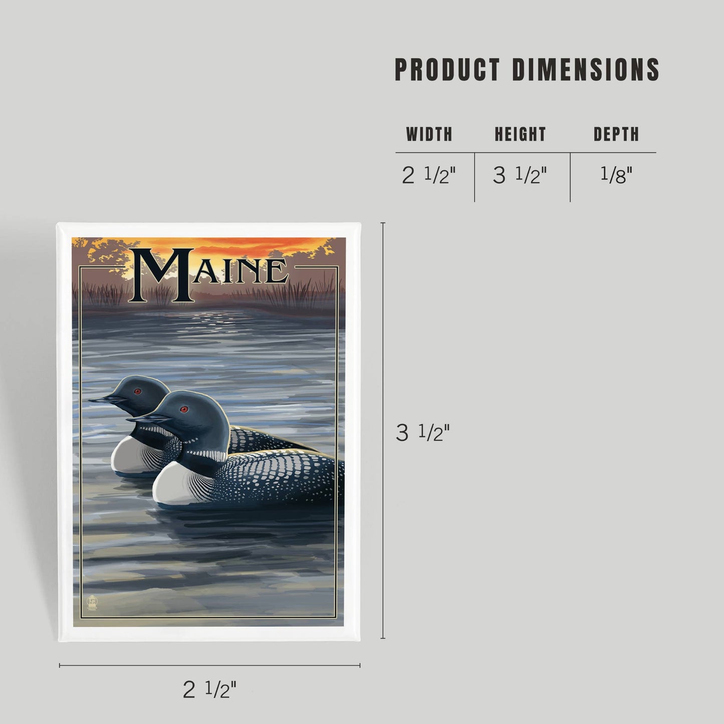 Magnet - Maine - Loon Family