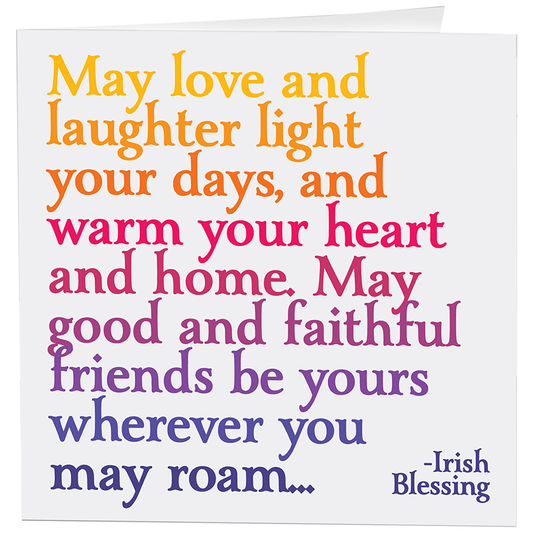Card - Love & Laughter (Irish Blessing)