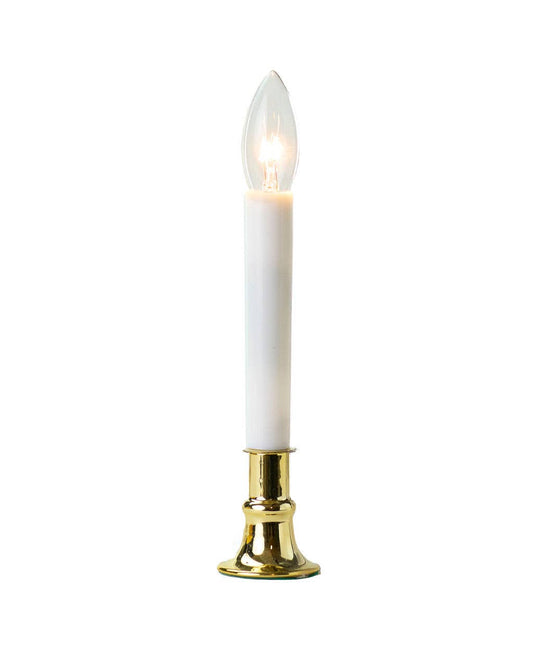 IMC electric brass candle w/incandescent bulb and sensor