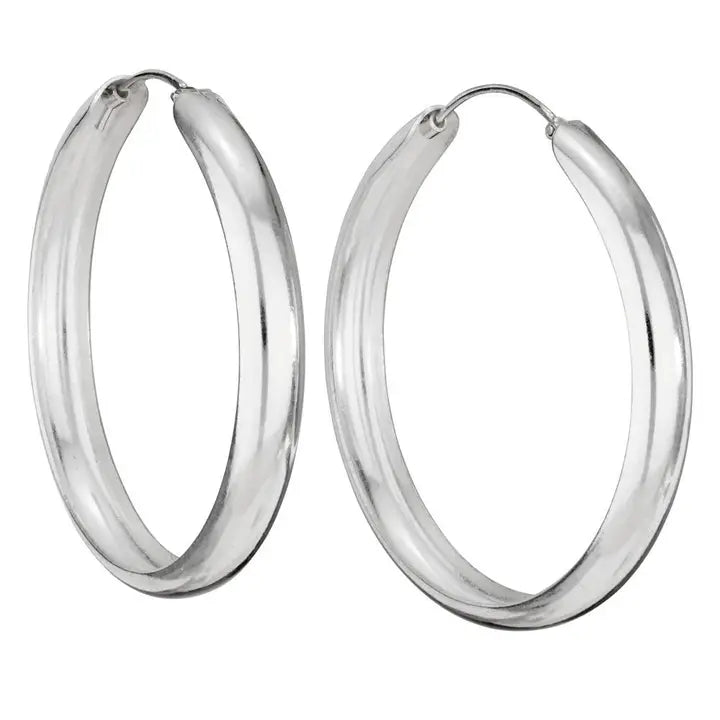 Earrings - Quebec Sterling Silver Hoops