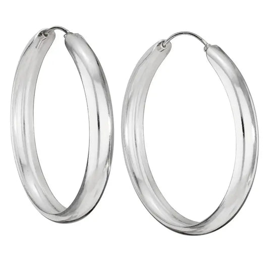 Earrings - Quebec Sterling Silver Hoops