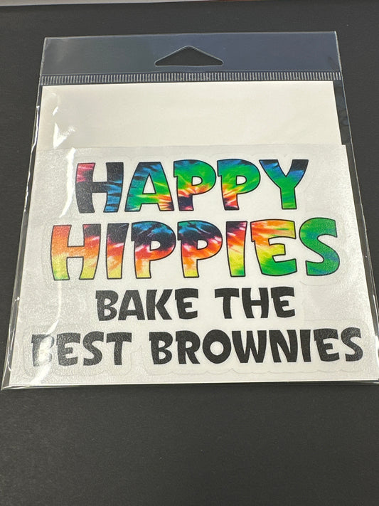 Sticker Lg - Happy Hippies - Tie Dye