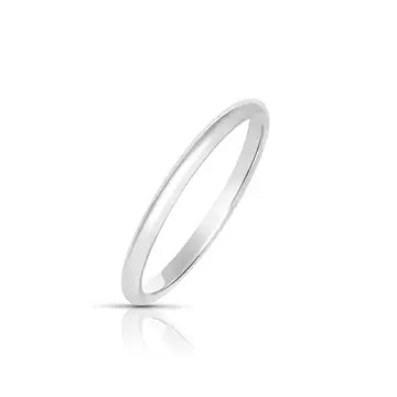 Ring - Sterling Silver Plain Band - Size 6