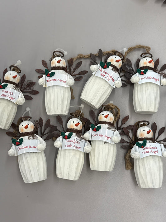 Ornaments- Christmas Snowmen Angels