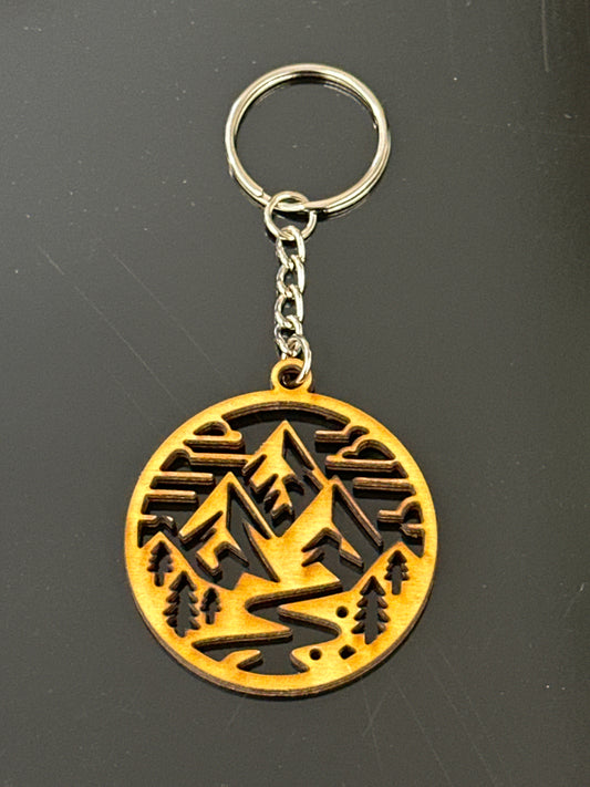 Keychain - Mountain Scene