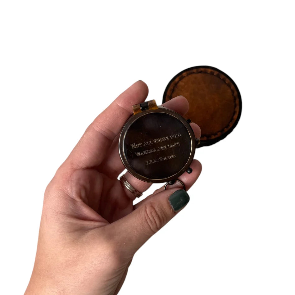Compass - Leather - Not All Those Who Wander