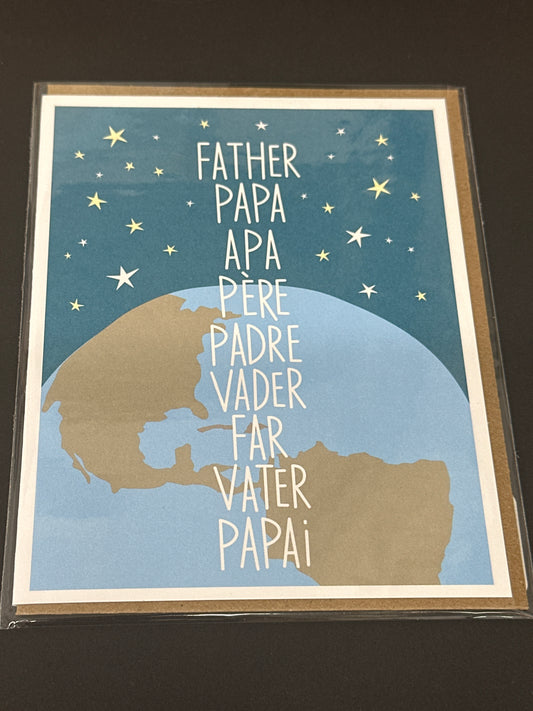 Card - Father's Day - Father Papa Apa Pere Padre Vader Far Vater Papa