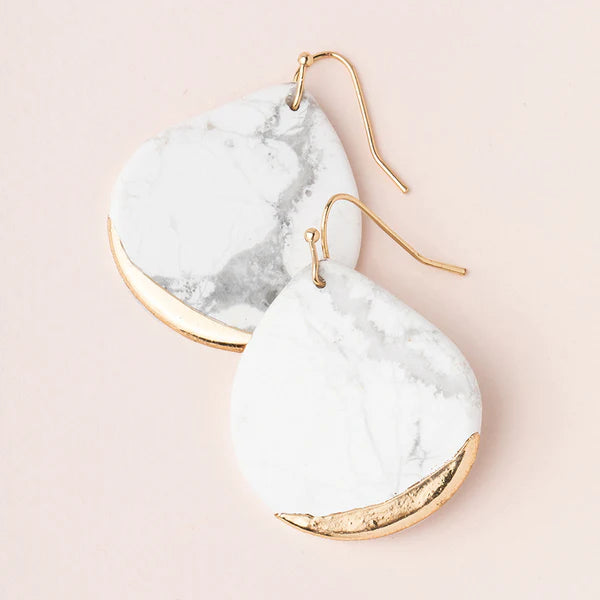 Earrings - Dipped Stone Teardrop