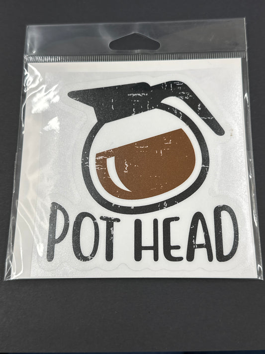 Sticker Lg - Pot Head (Coffee)