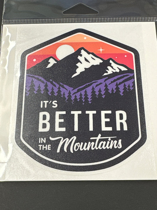 Sticker Lg - It's Better In The Mountains