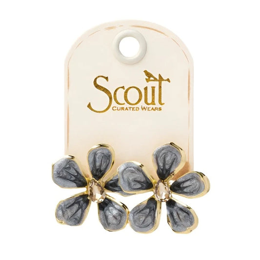 Earrings - Sparkle Shine Enamel Flower