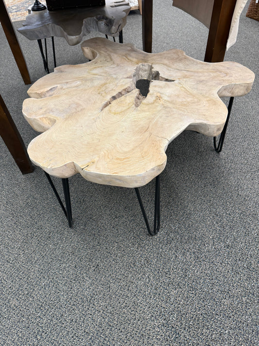 Table - Farmhouse Teak Wood - Light/Ash