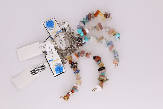 Stone Crescent Keychain