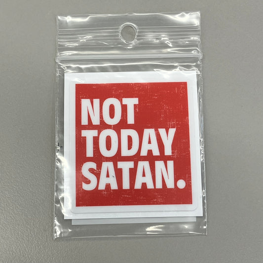 Sticker Sm - Not today Satan.