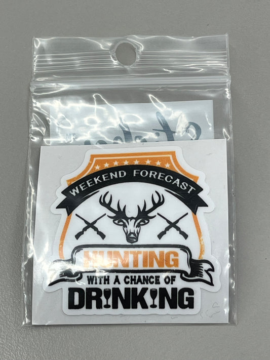 Sticker Sm - Weekend Forecast hunting