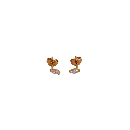 Earrings - Tiny Marquise Crystal Stud