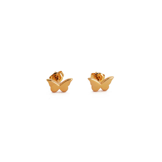 Earrings - Tiny Gold Butterfly Stud