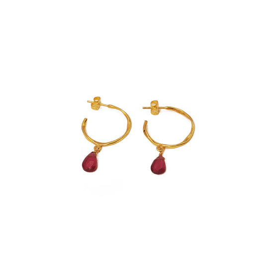 Earrings - Hoop - Tourmaline
