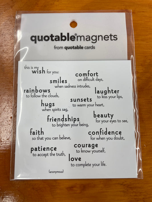 Magnet - Wish, smiles, comfort, etc.
