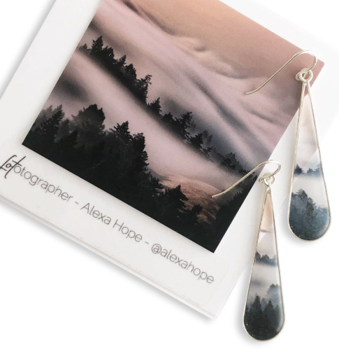 Earrings - Misty Mountain Long Teardrop - Sterling Silver