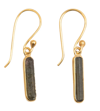 Earrings - Tourmaline Bar Dangle
